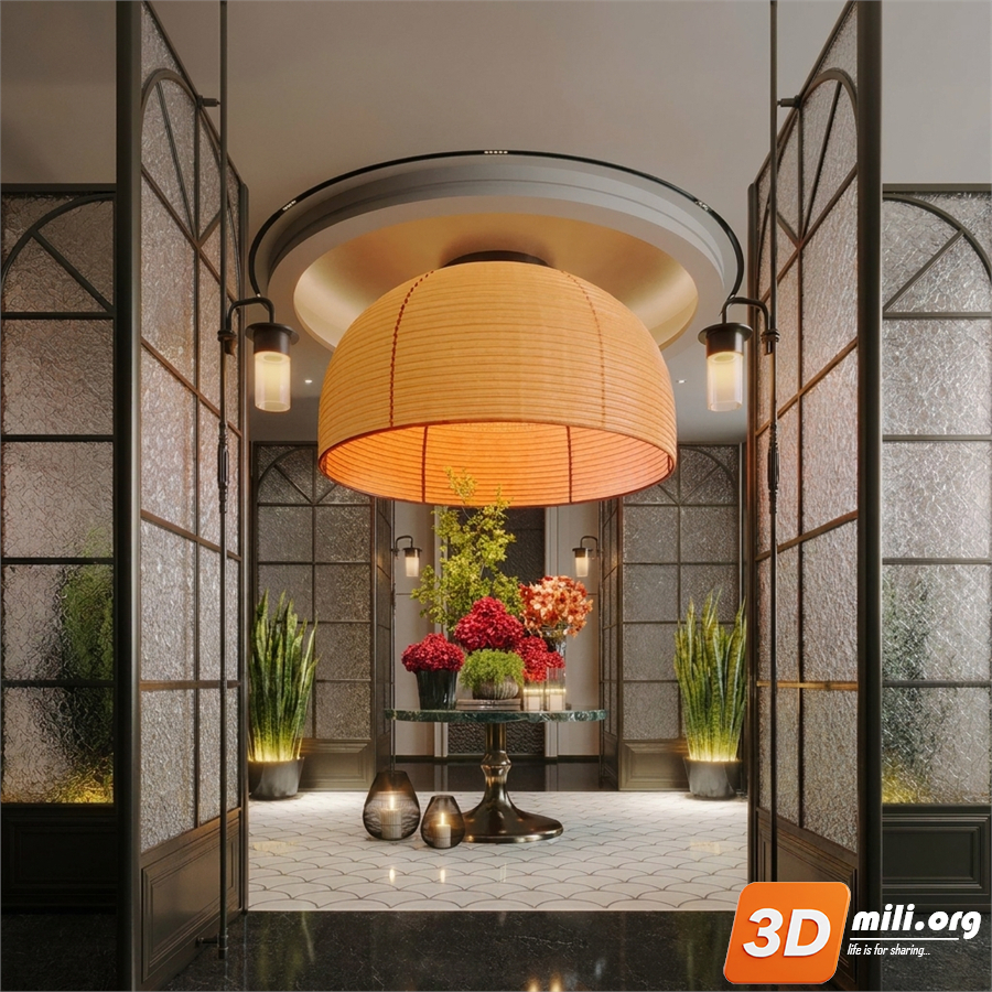 Lobby Decoration Skp Files 